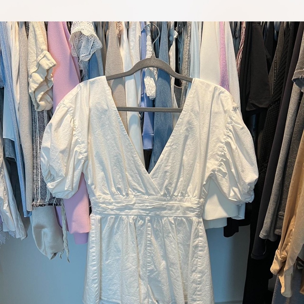 Revolve Majorelle White Romper Playsuit